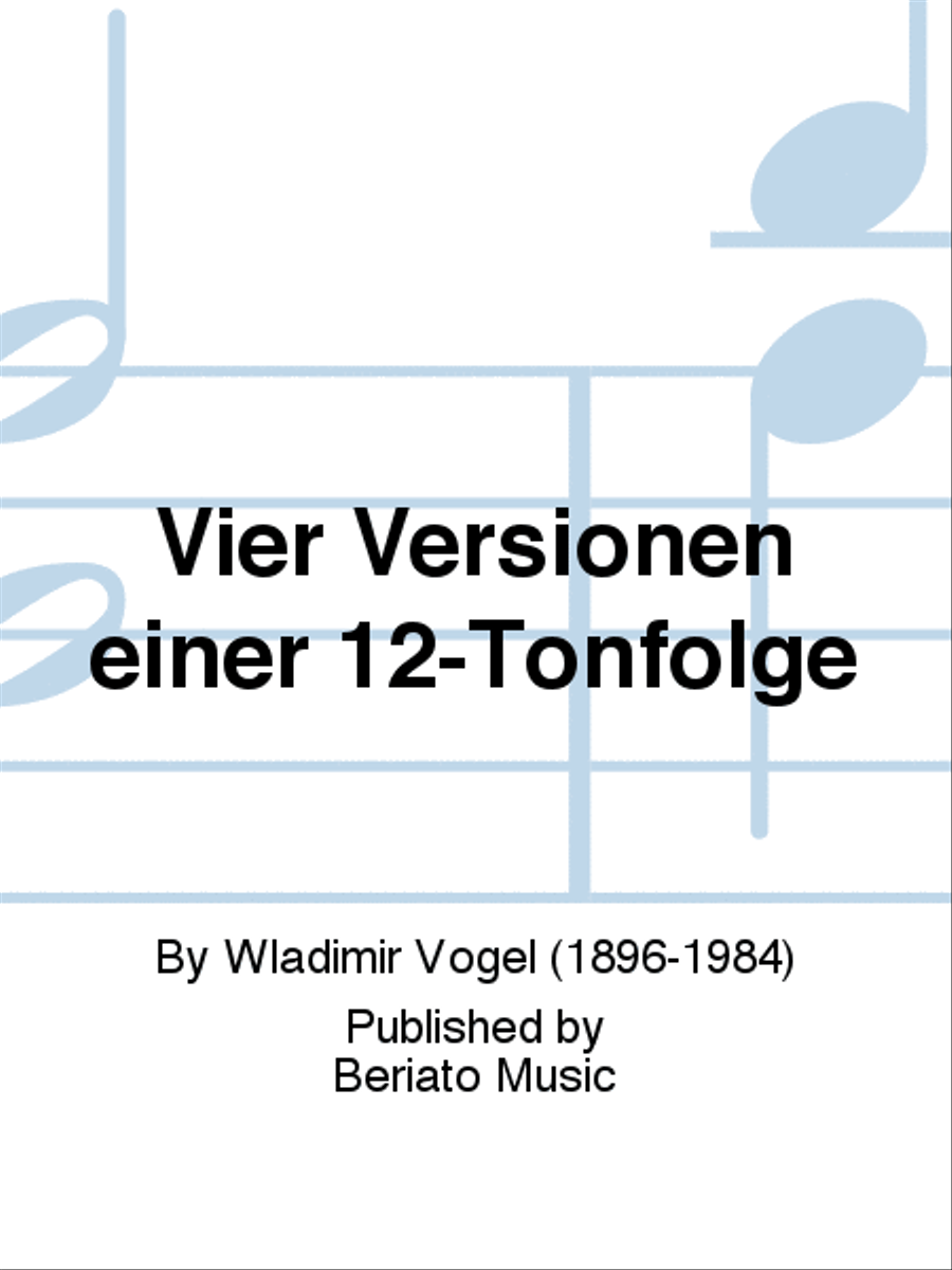 Vier Versionen einer 12-Tonfolge Piano Solo scores gallery preview page 1
