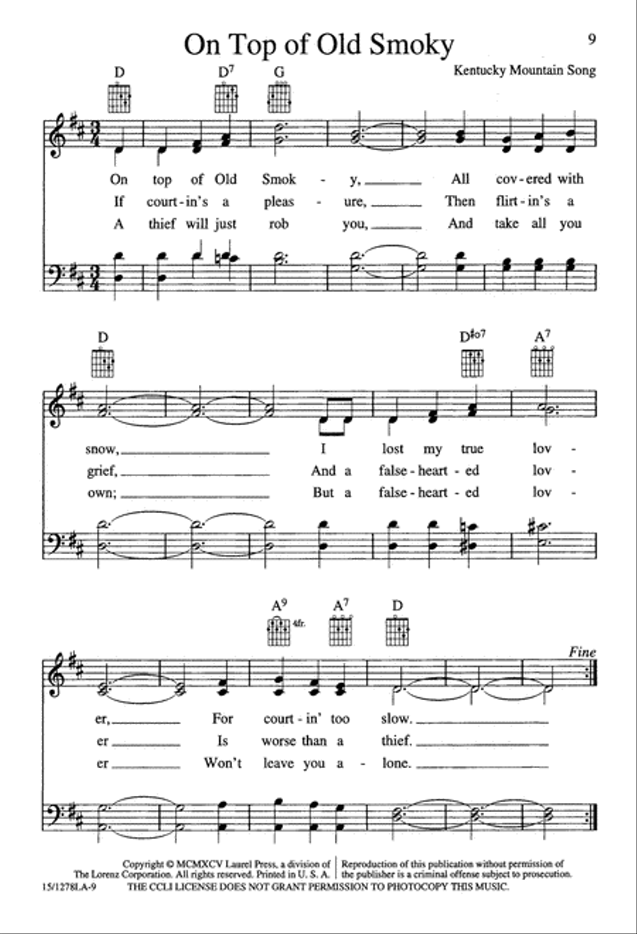 Little Big Note Songbook - Secular Edition 4-Part scores gallery preview page 9