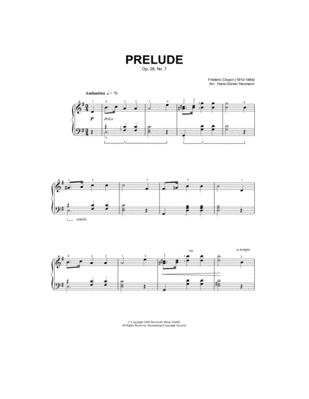 Prelude Op. 28, No. 7