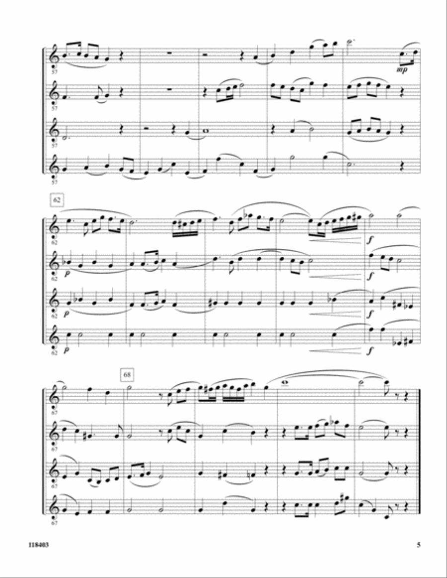 And Can It Be Clarinet Quartet scores gallery preview page 5