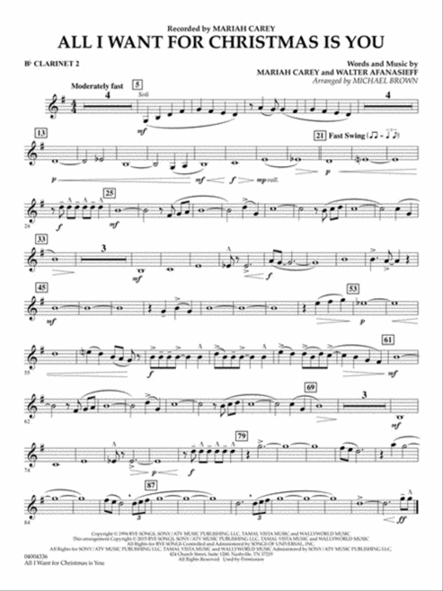 All I Want for Christmas Is You Concert Band scores gallery preview page 4