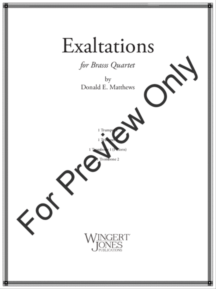 Exaltations Trombone scores gallery preview page 2