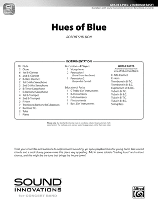Book cover for Hues of Blue: Score