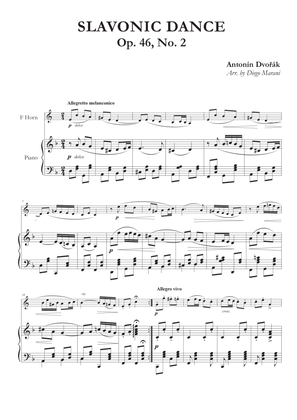 Slavonic Dance Op. 46 No. 2 for Horn and Piano