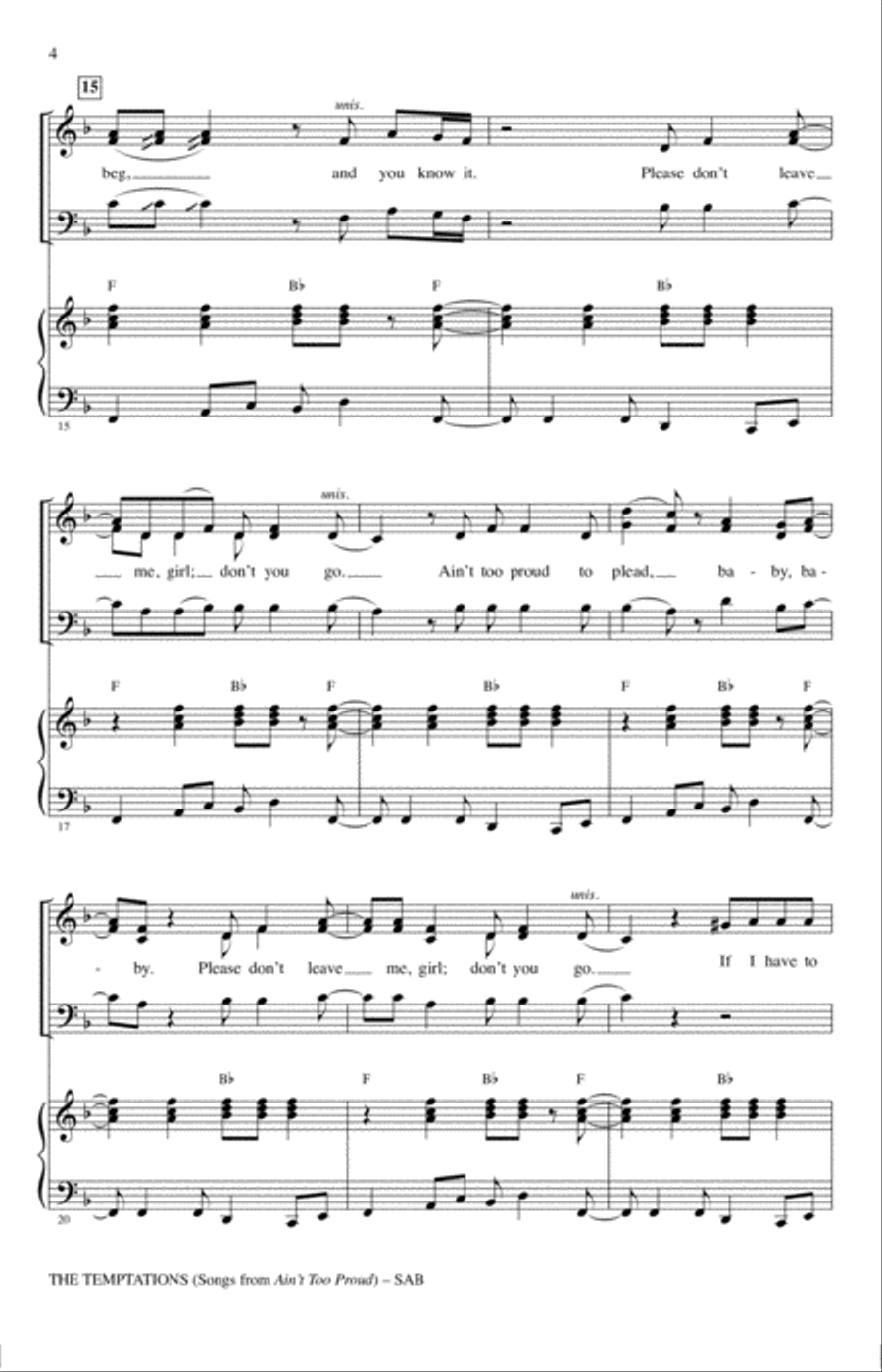 The Temptations (Songs from Ain't Too Proud) (arr. Mark Brymer) 3-Part scores gallery preview page 3