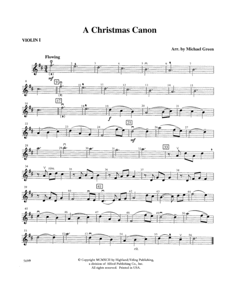 A Christmas Canon: 1st Violin