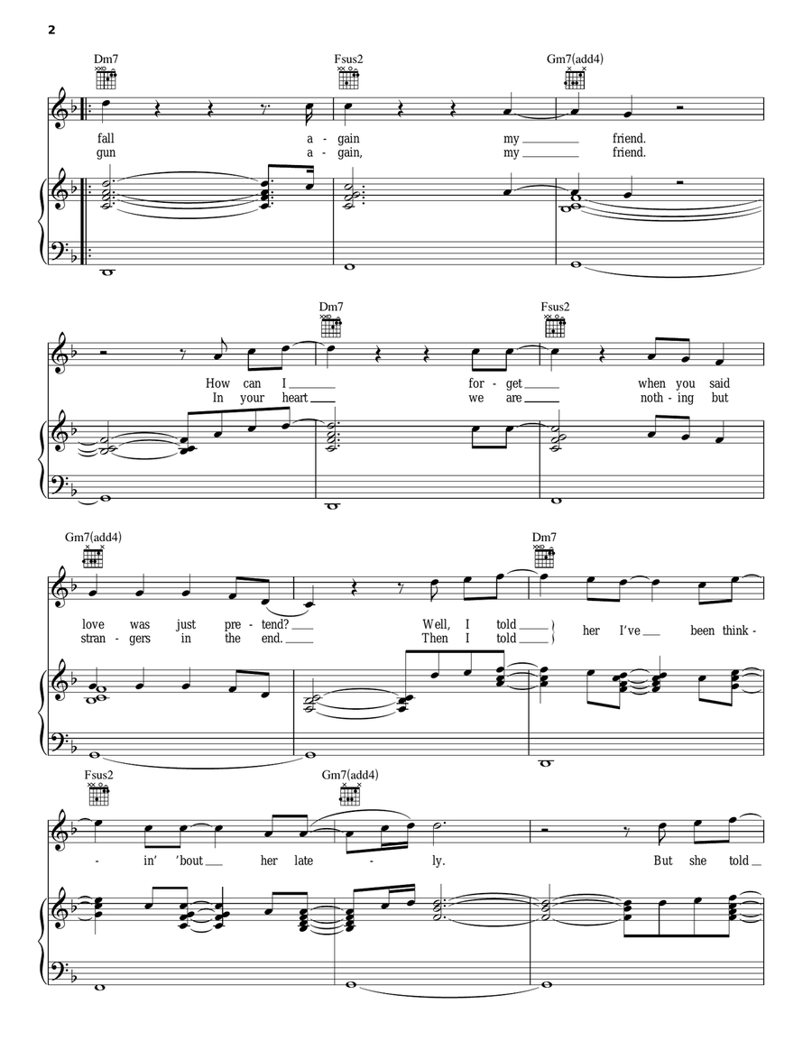 Love To Lay Piano, Vocal, Guitar scores gallery preview page 2