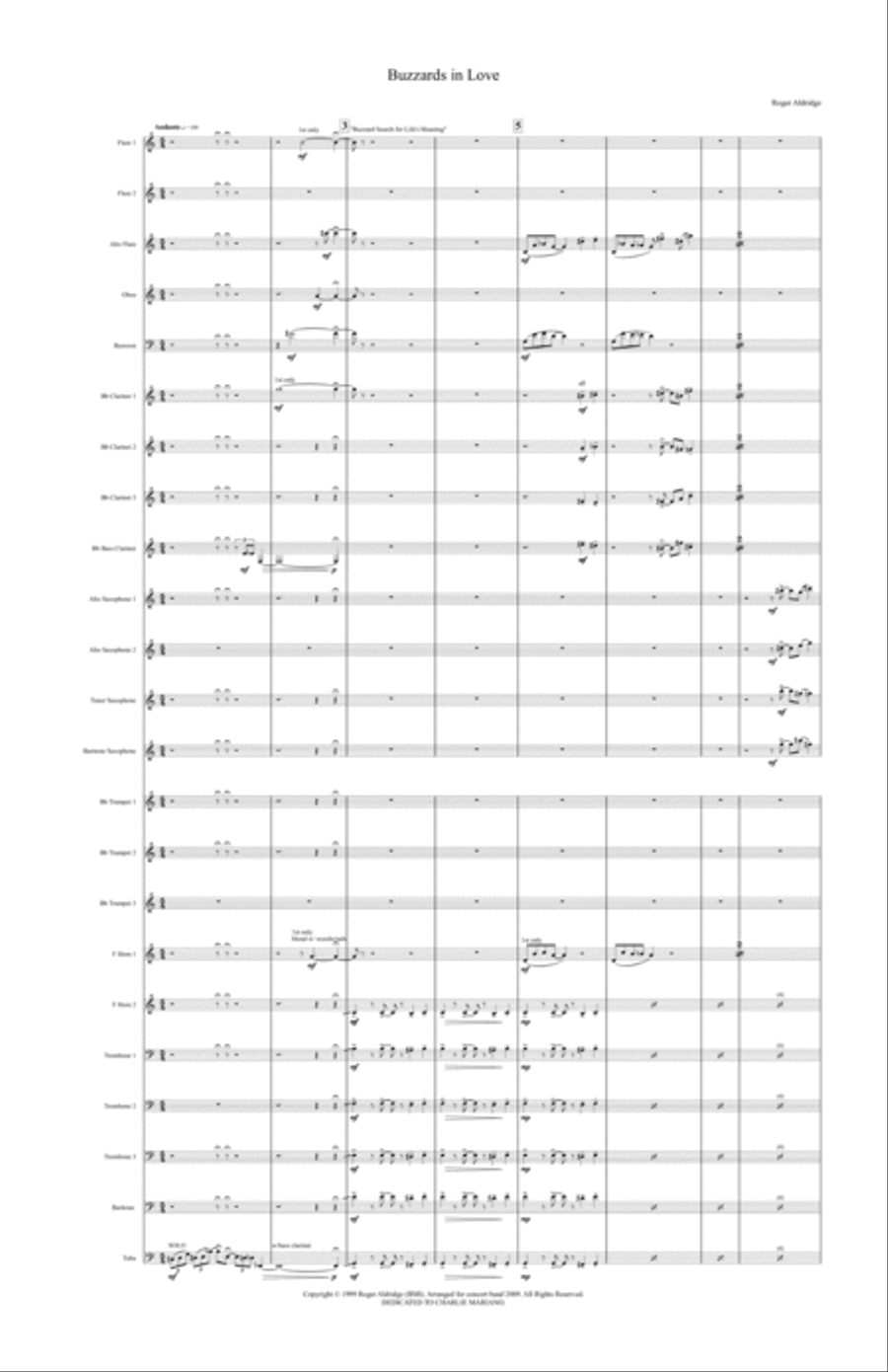 Buzzards In Love Jazz Ensemble scores gallery preview page 1