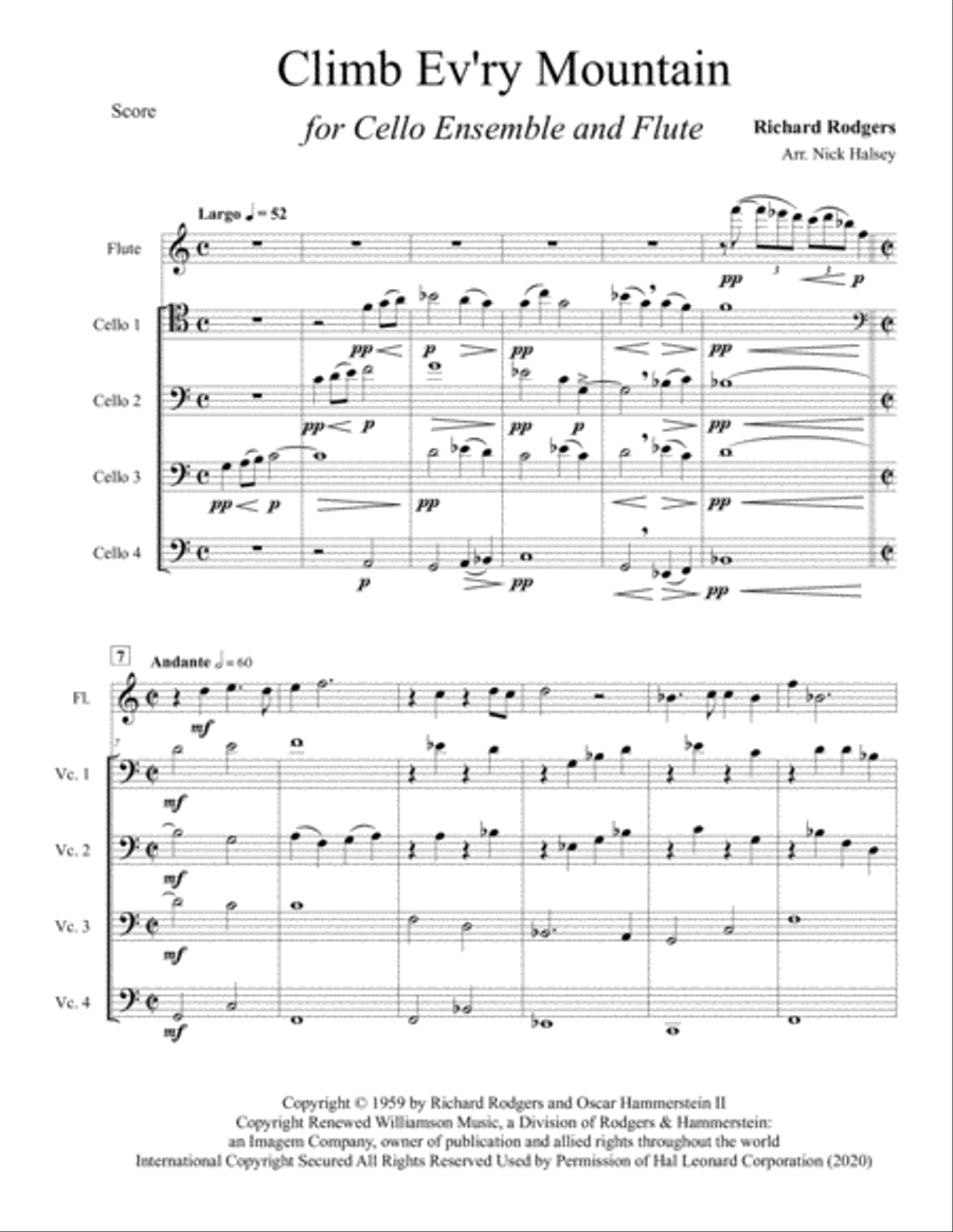 Climb Ev'ry Mountain Small Ensemble scores gallery preview page 1