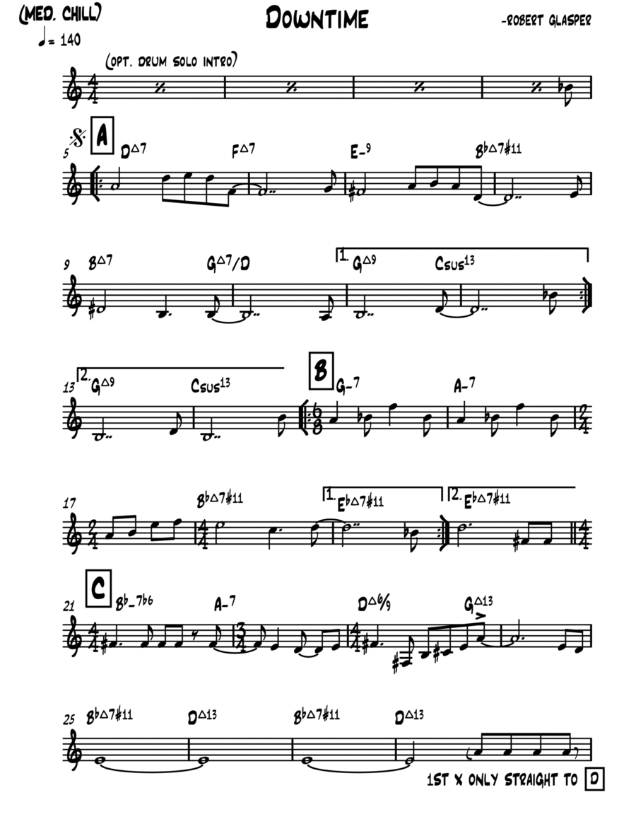 Downtime Downtime Piano scores gallery preview page 1