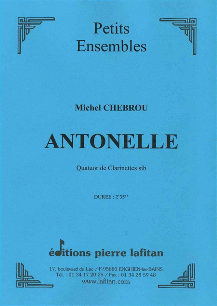 Antonelle Clarinet Quartet scores gallery preview page 1