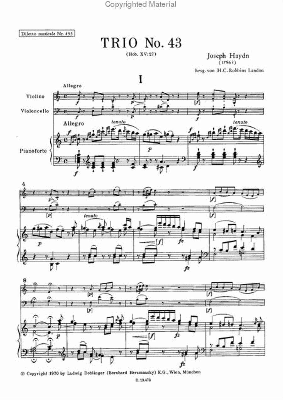 Klaviertrio Nr. 43 C-Dur Piano Trio scores gallery preview page 2