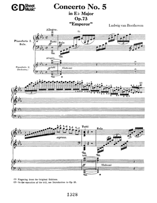 Book cover for Concerto No. 5 In E-flat Major (emperor), Op. 73