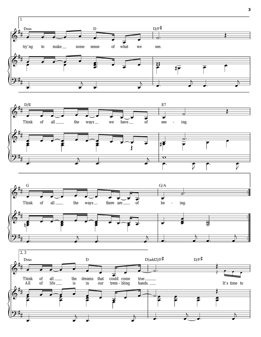 At The Same Time Piano, Vocal scores gallery preview page 3