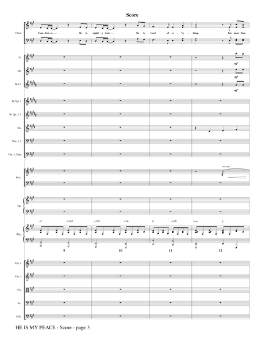 He Is My Peace - Full Score Choir scores gallery preview page 3