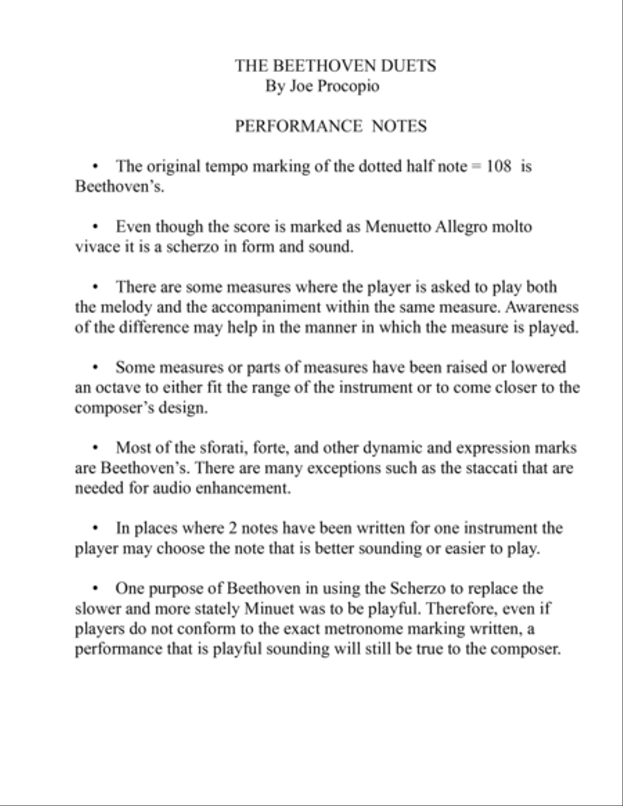 The Beethoven Duets For Clarinet Volume 1 Scherzi 1, 2 and 3 Clarinet Solo scores gallery preview page 4