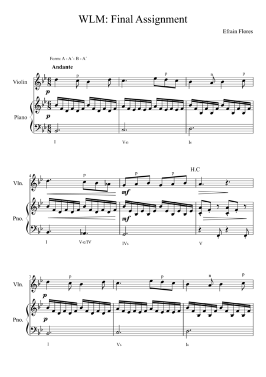 WLM: Final Assignment String Duet scores gallery preview page 1