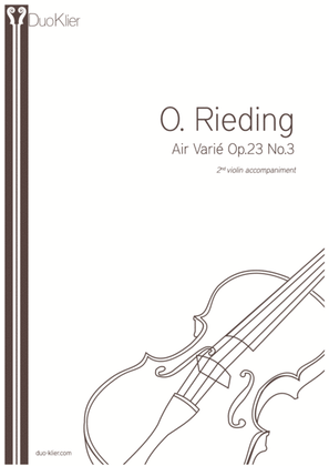 Book cover for Rieding - Air Varie Op.23 Nr3, 2nd violin accompaniment