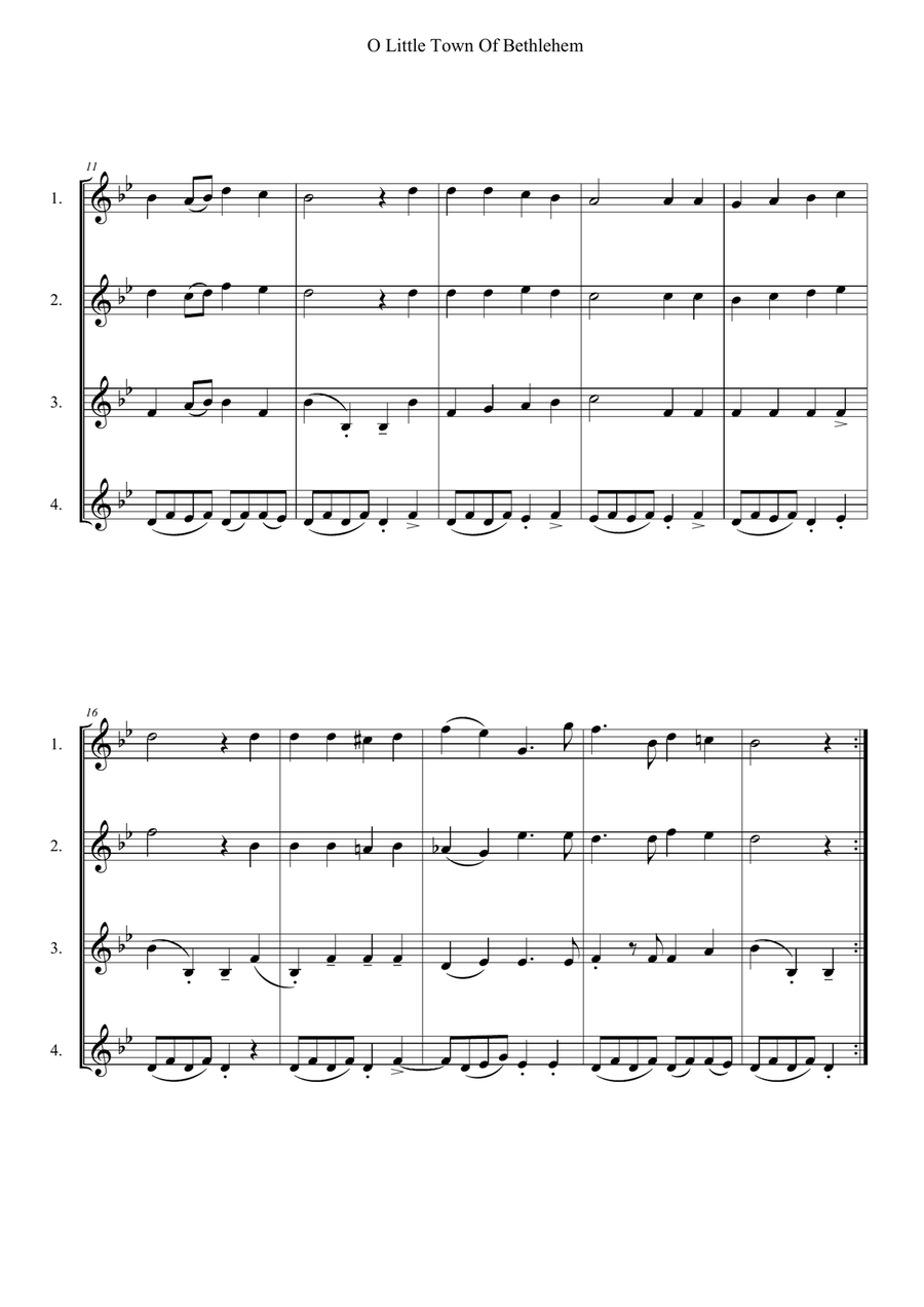 O Little Town Of Bethlehem Trumpet Solo scores gallery preview page 2