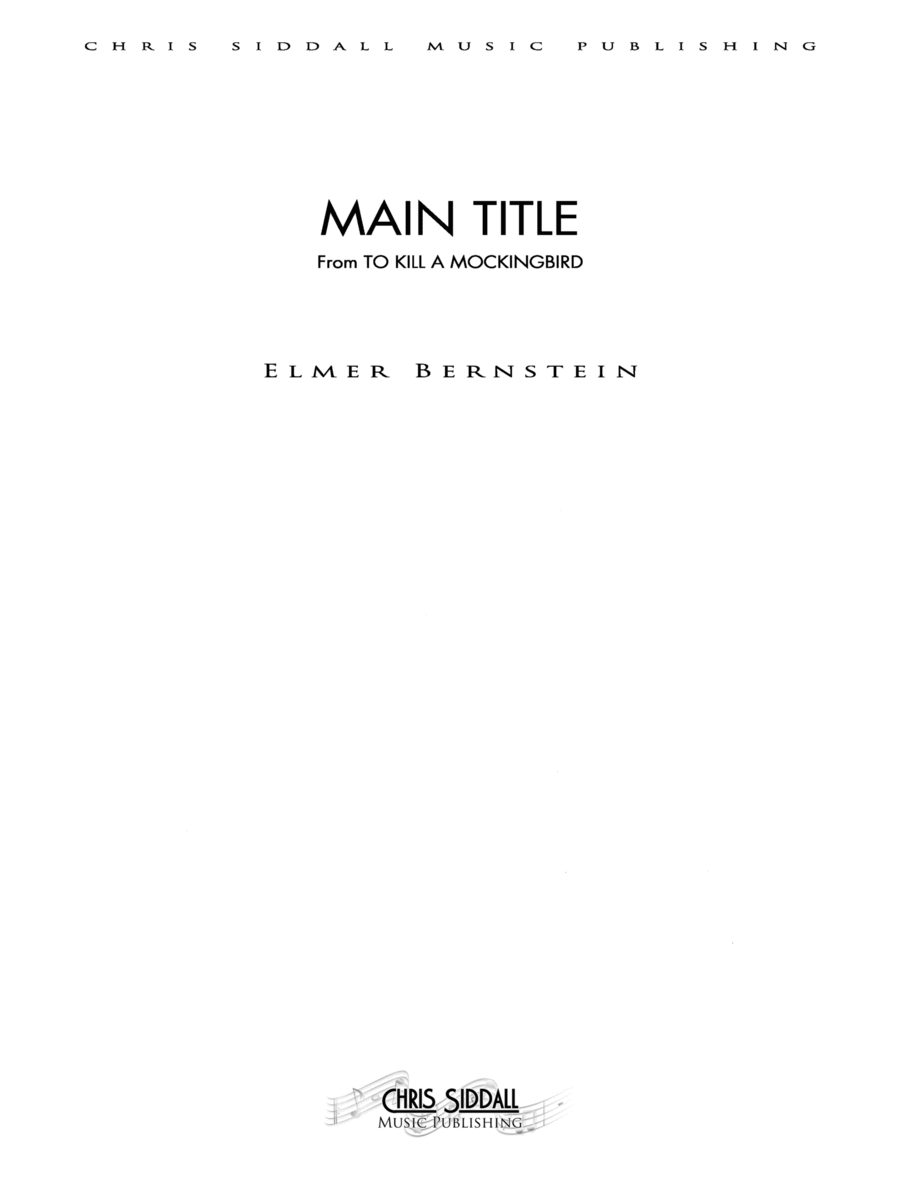 To Kill A Mockingbird - Main Title - Score Only Full Orchestra scores gallery preview page 1
