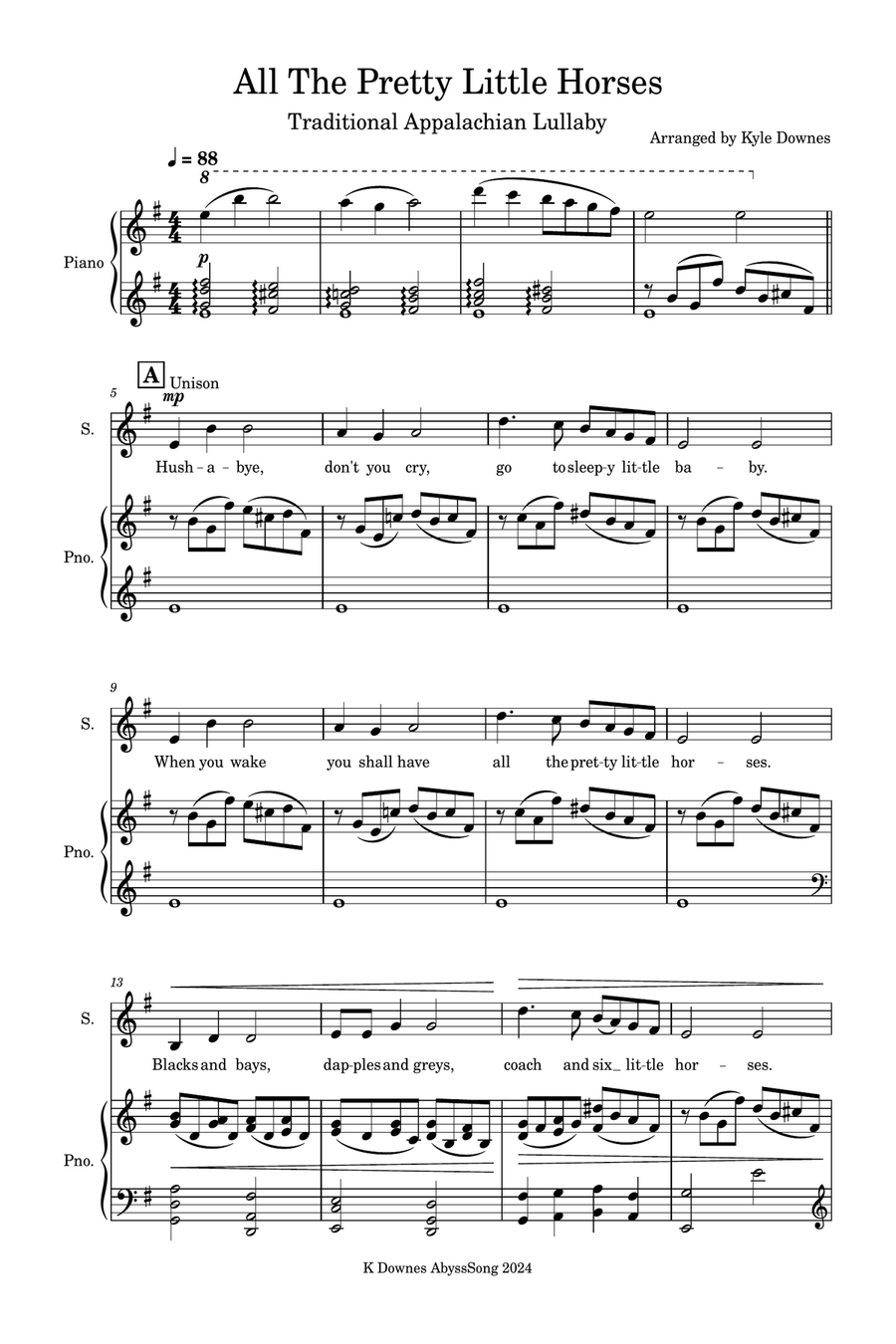 All The Pretty Little Horses SA scores gallery preview page 1