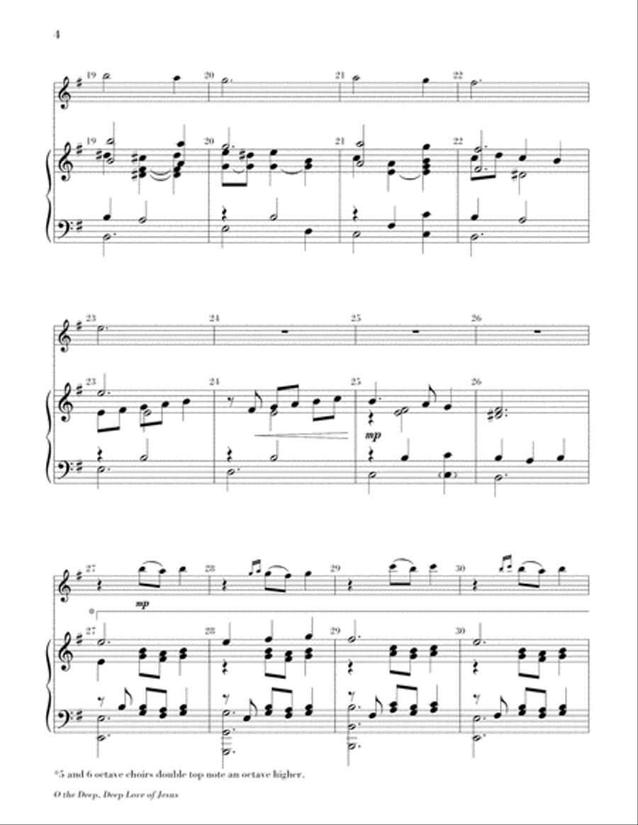 O The Deep, Deep Love of Jesus Flute scores gallery preview page 4
