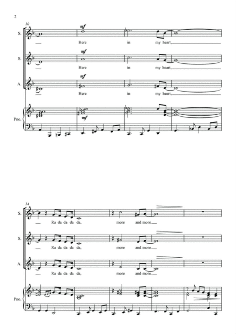 Chanson D'amour SSA scores gallery preview page 3