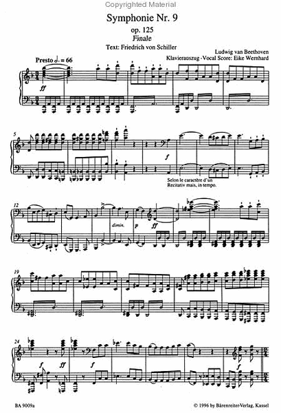 Symphony, No. 9 d minor, Op. 125