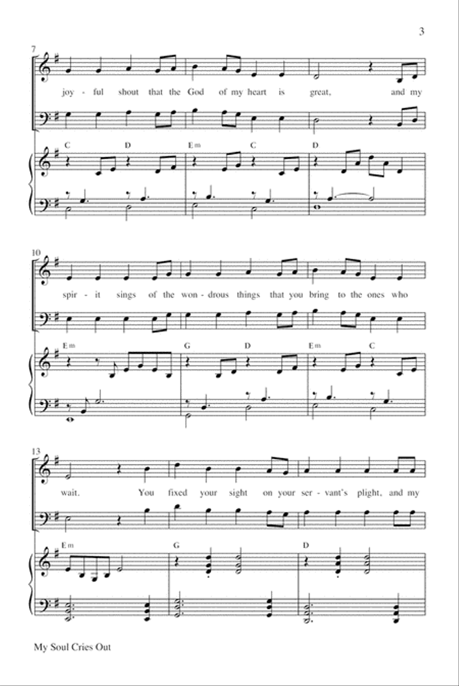 My Soul Cries Out (Canticle of the Turning) 4-Part scores gallery preview page 4