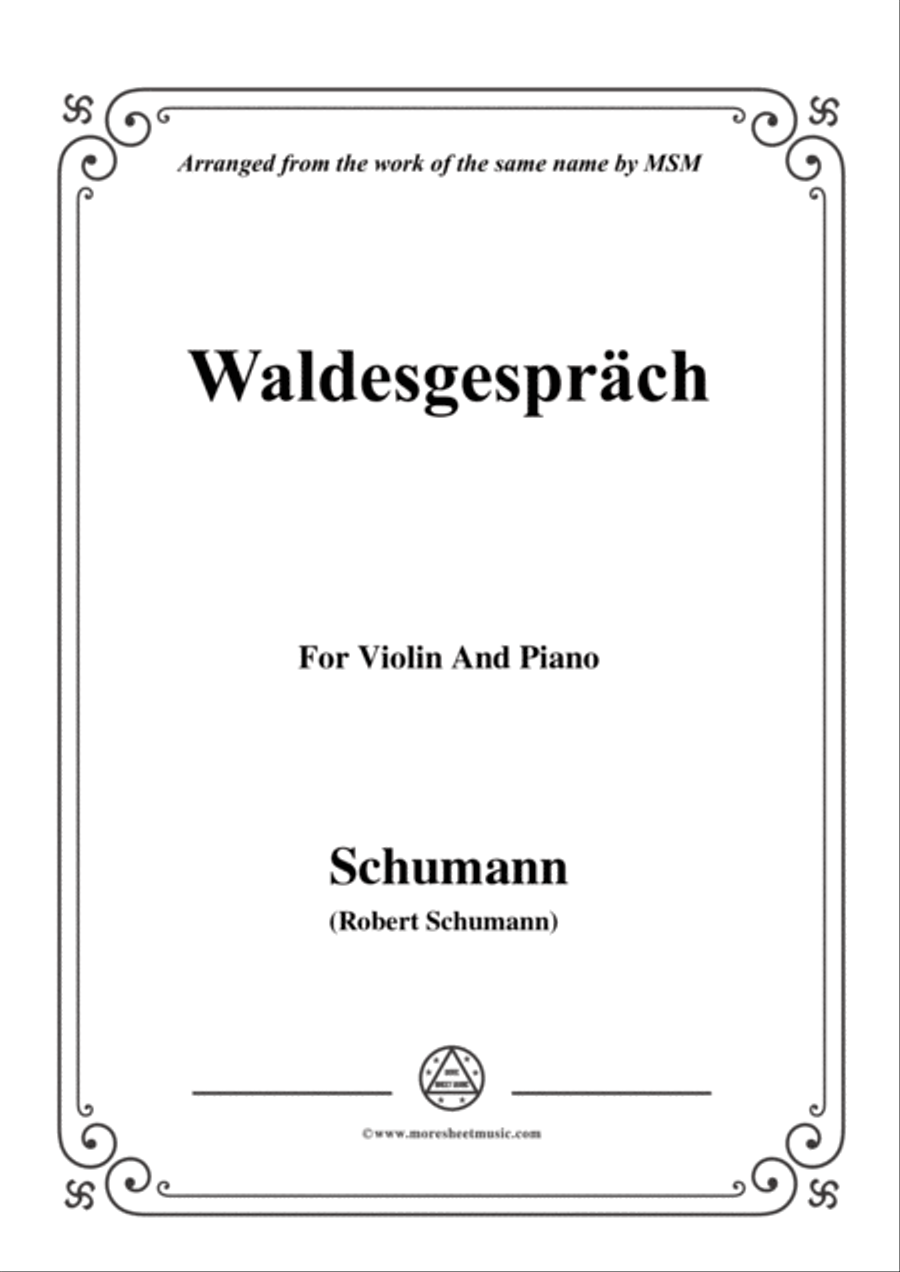 Schumann-Waldcsgespräch,for Violin and Piano Flute Solo scores gallery preview page 1