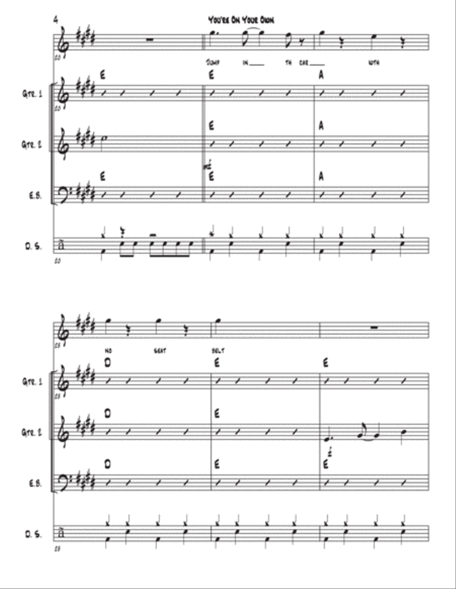 You're on Your Own (score) Large Ensemble scores gallery preview page 4