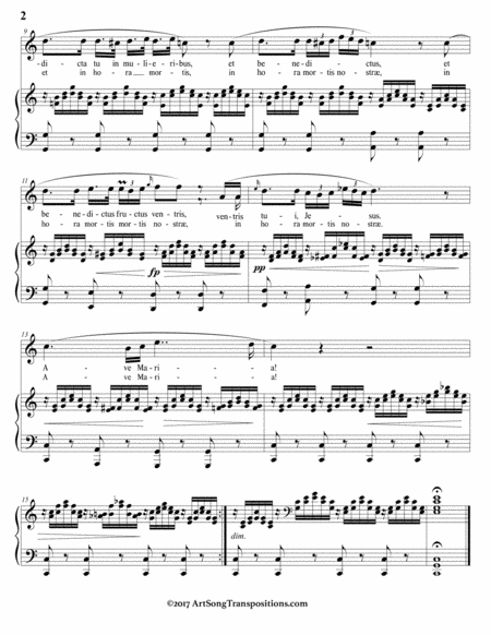 Ave Maria (by Schubert, Gounod, Abt, in 8 keys)