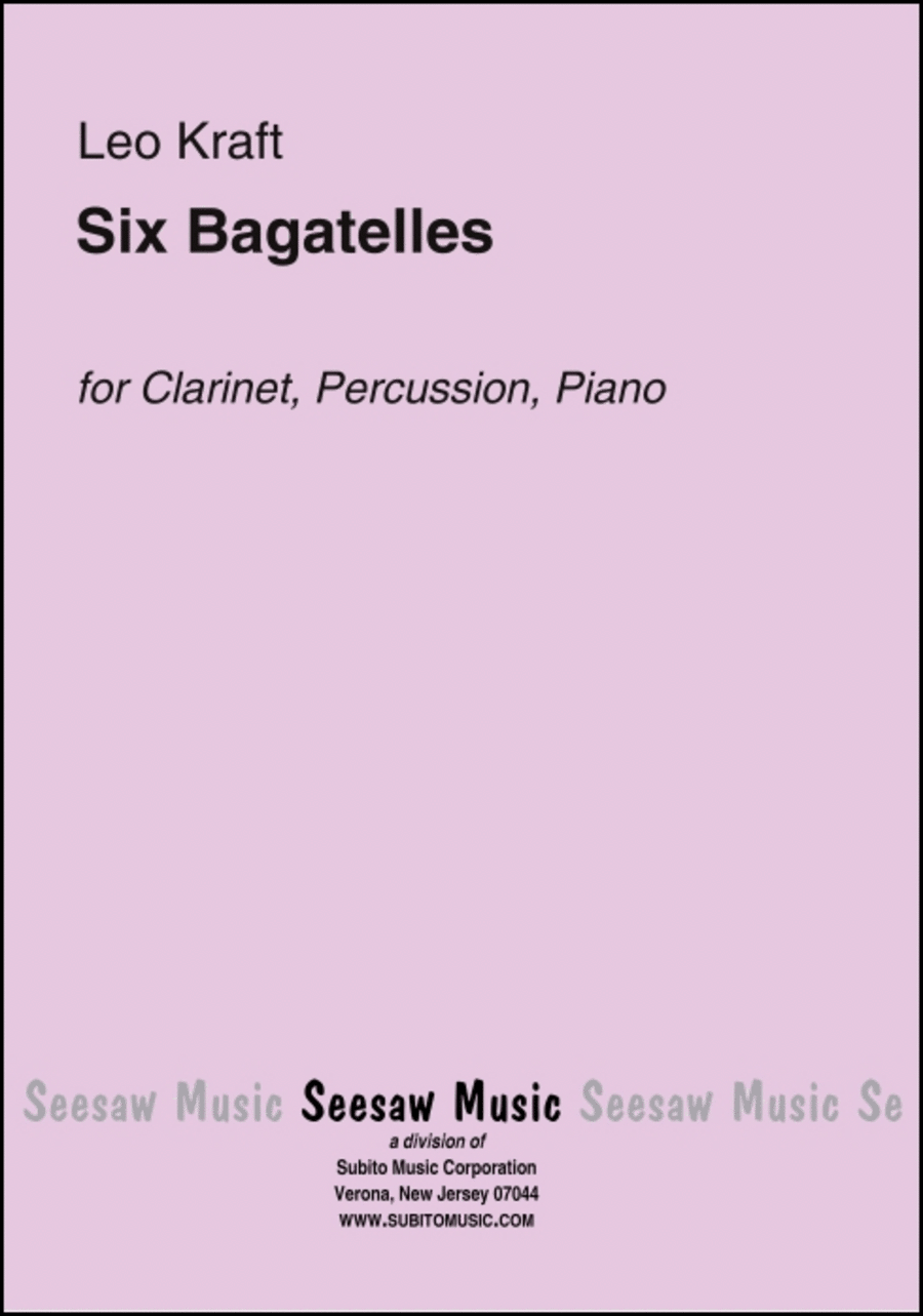 Six Bagatelles Six Bagatelles Clarinet scores gallery preview page 1
