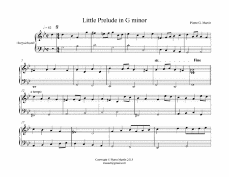 Little Prelude in G minor (harpsichord) image number null