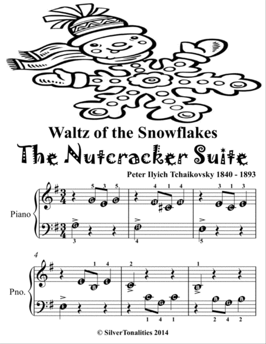 Waltz of the Snowflakes the Nutcracker Suite Beginner Piano Sheet Music 2nd Edition Easy Piano scores gallery preview page 2