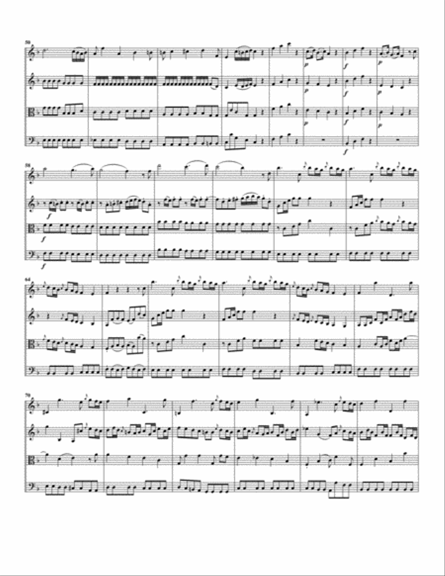 Divertimento, K.138 (original version for string quartet) String Quartet scores gallery preview page 4