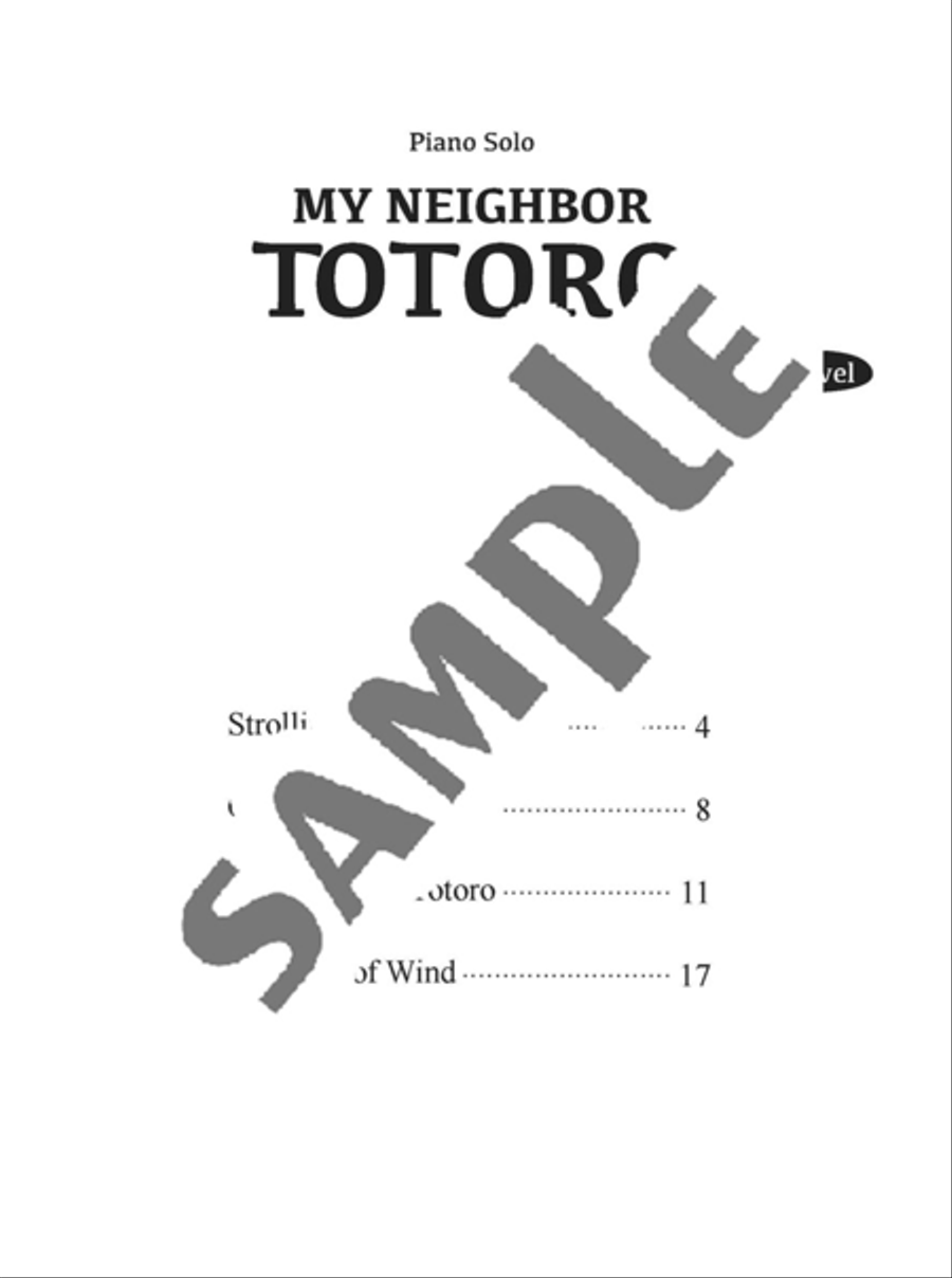 My Neighbor Totoro Intermediate Level/English Version Voice scores gallery preview page 2