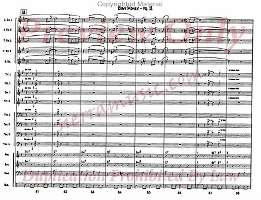 Easy Money Easy Money Big Band scores gallery preview page 12