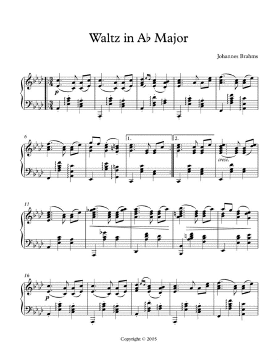 Waltz In Ab Piano Solo scores gallery preview page 2
