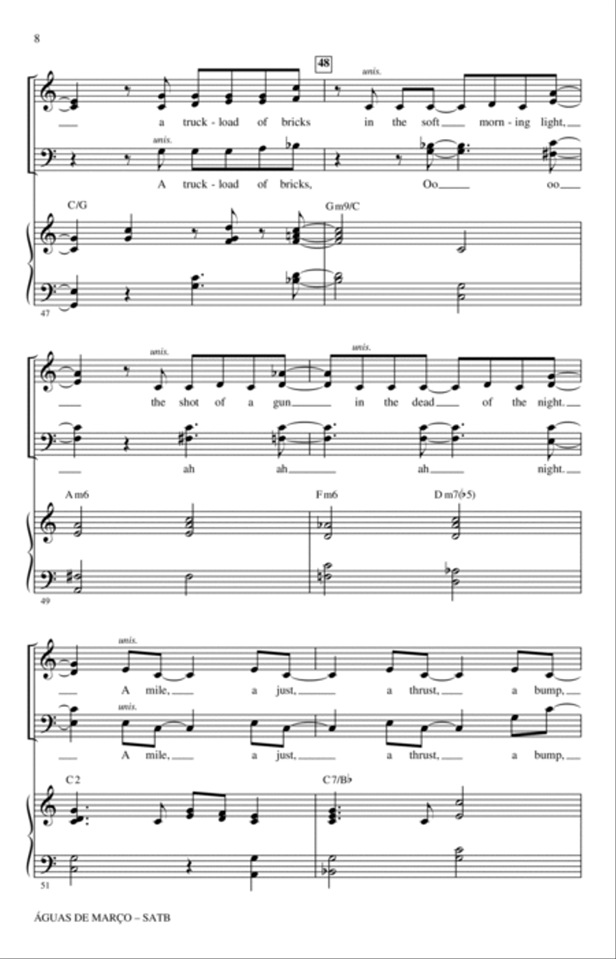 Águas De Março (Waters Of March) (arr. Paris Rutherford) 4-Part scores gallery preview page 6