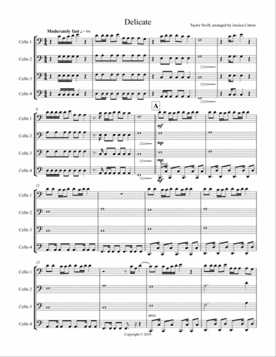 Delicate String Quartet scores gallery preview page 1