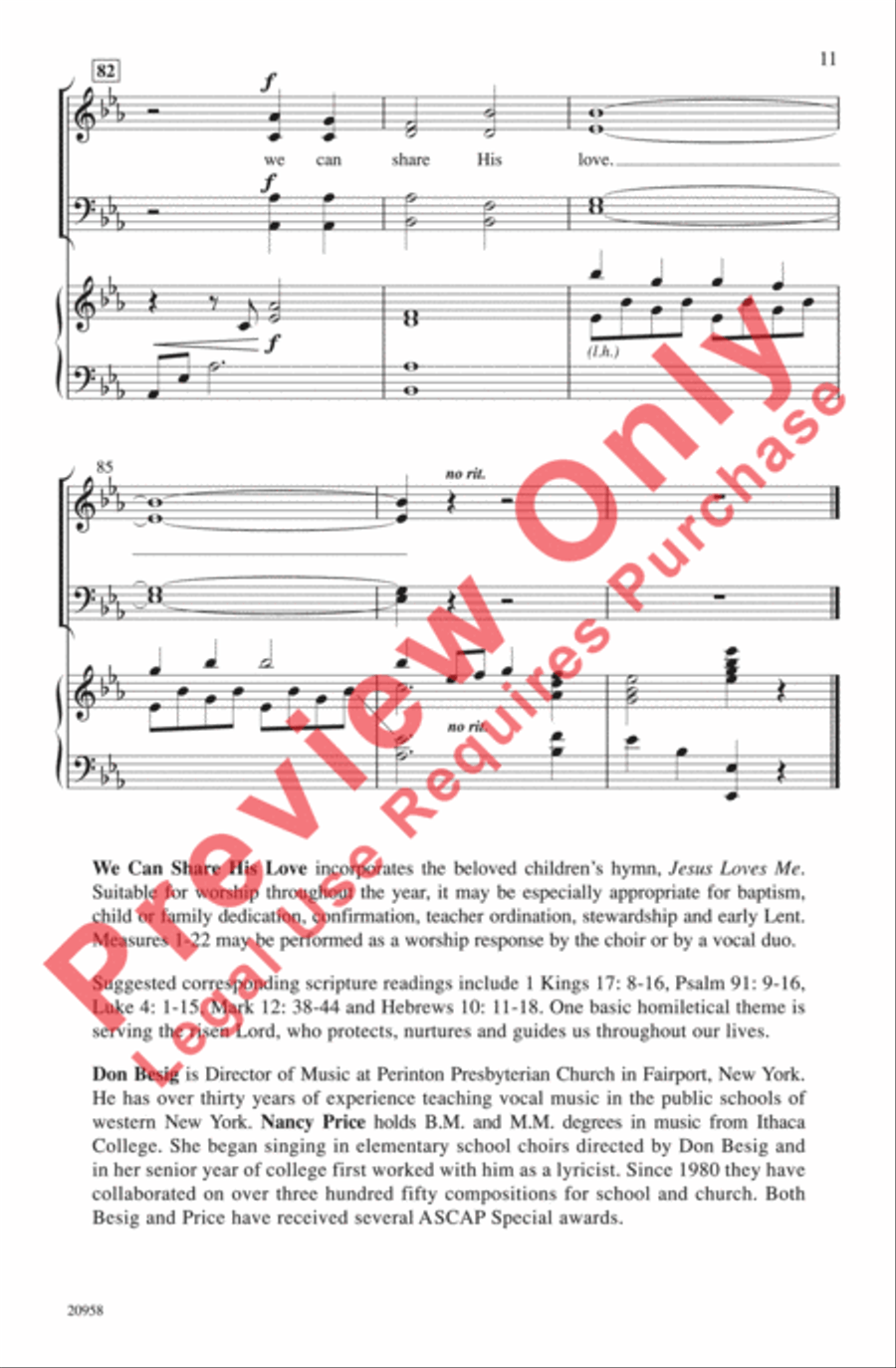 We Can Share His Love We Can Share His Love 4-Part scores gallery preview page 11