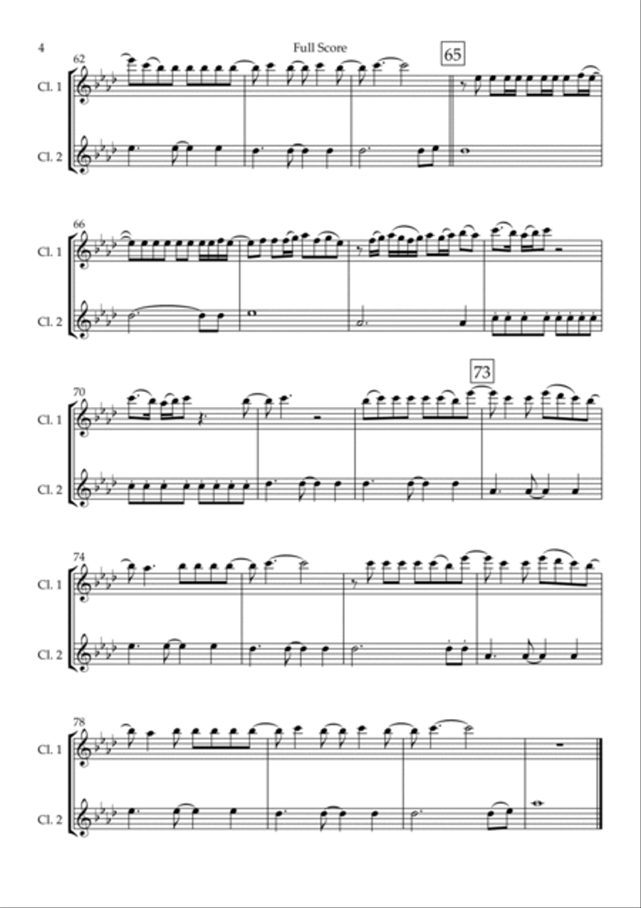 Empire State Of Mind Clarinet Duet scores gallery preview page 4