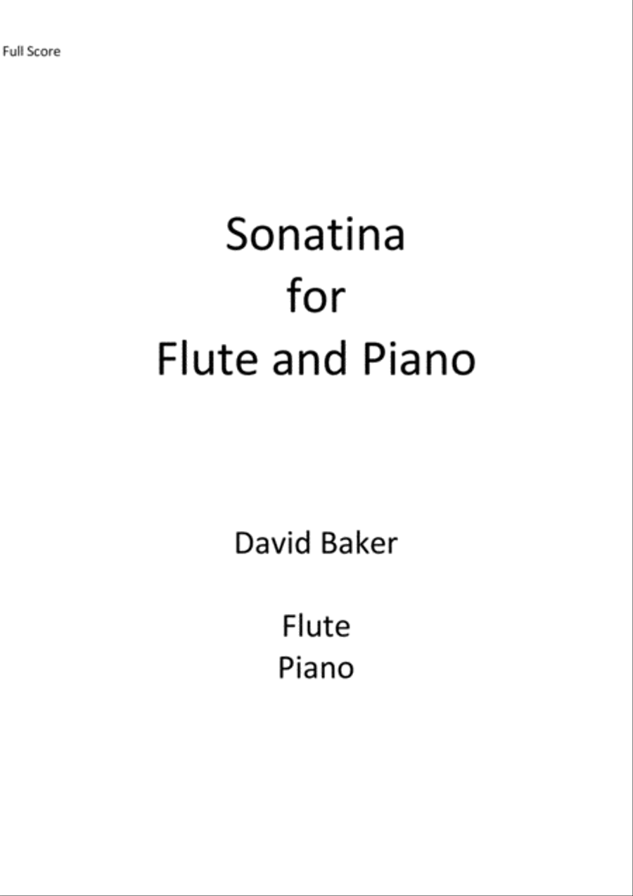 Sonatina for Flute and Piano Flute scores gallery preview page 1