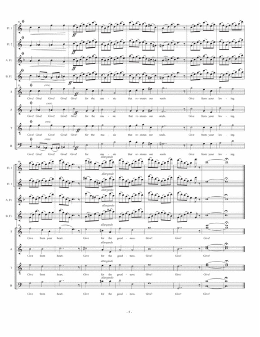 Give! Give! 4-Part scores gallery preview page 5