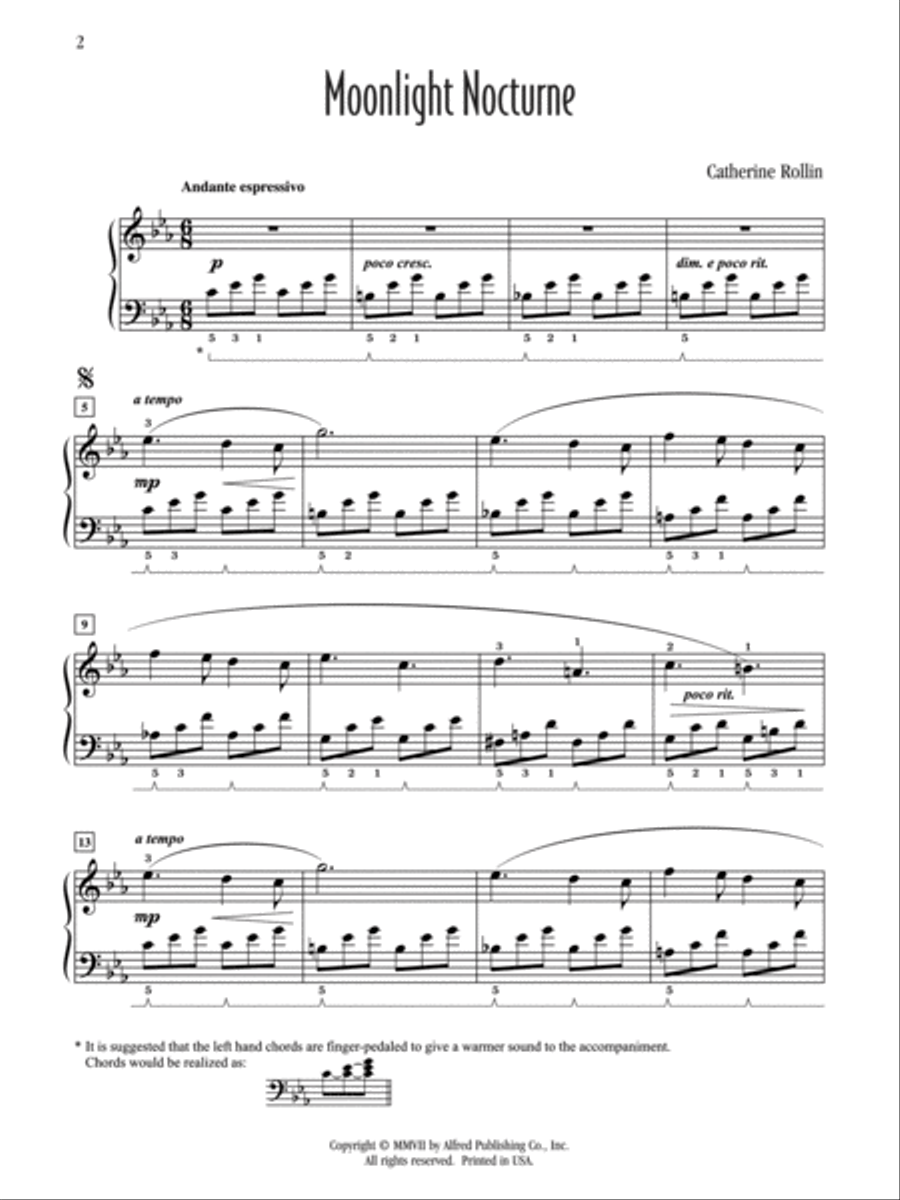 Moonlight Nocturne Piano Solo scores gallery preview page 2