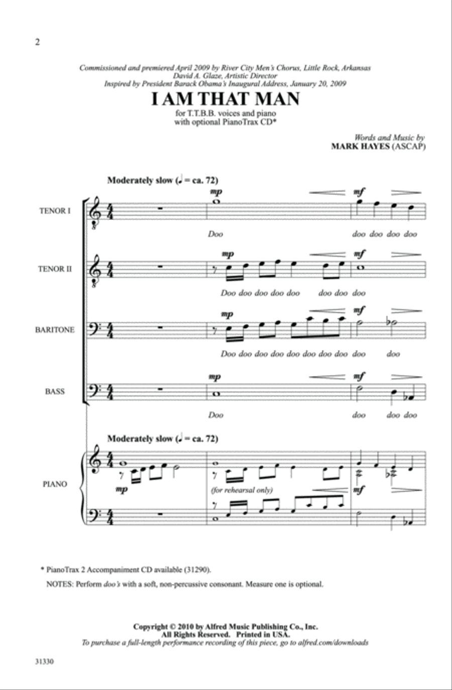 I Am That Man Men's Choir scores gallery preview page 2