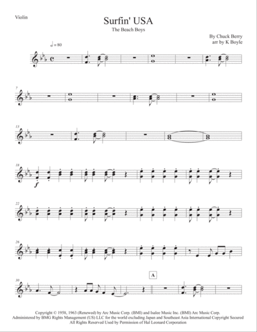 Surfin' U.S.A. Surfin' U.S.A. String Duet scores gallery preview page 4
