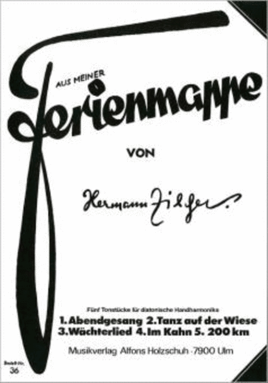 Aus meiner Ferienmappe, 5 Originalmusiken Accordion scores gallery preview page 1
