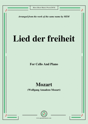 Mozart-Lied der freiheit,for Cello and Piano
